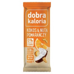 DOBRA KALORIA Baton owocowy Kokos & Nuta pomarańczy KUBARA x20 sztuk