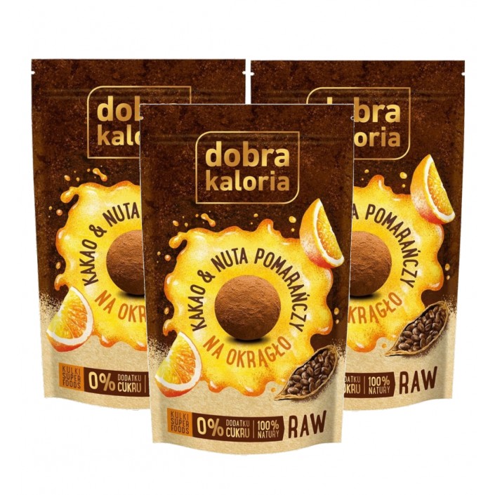 DOBRA KALORIA Na okrągło - Kakao & Nuta pomarańczy KUBARA x 3 szt. DOBRA KALORIA Na okrągło - Kakao & Nuta pomarańczy KUBARA x 3 szt.