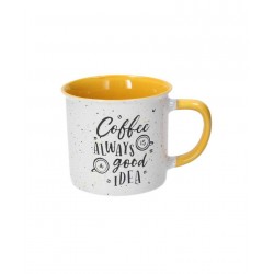 duży kubek do kawy Tognana Happy Coffe żółty