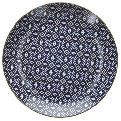 porcelanowy talerz deserowy w geometryczne wzory Tognana Siracusa 18 elementów