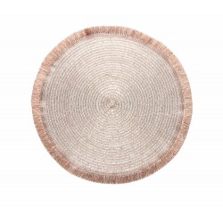 okrągła podkładka pod talerz Tognana Lurex różowe złoto 38 cm