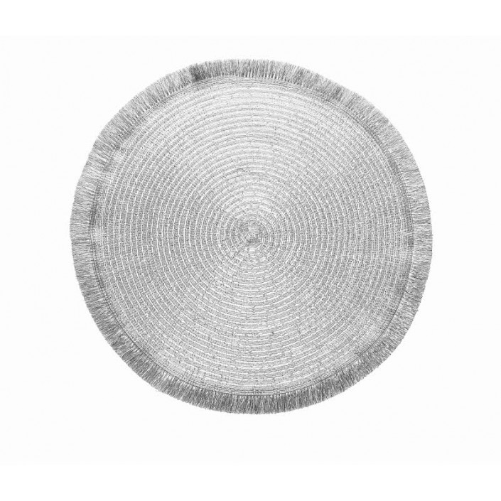 okrągła, srebrna Podkładka Tognana Lurex 38 cm